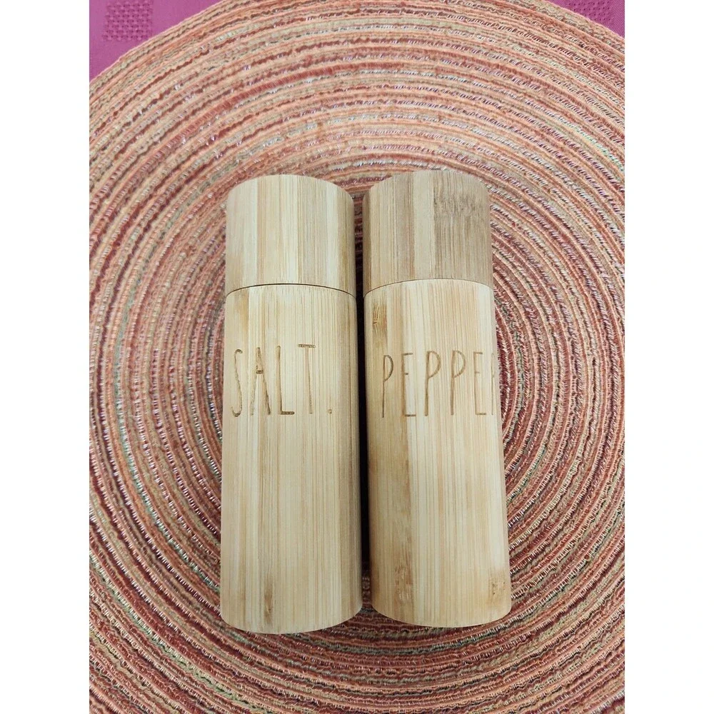 Rae Dunn Bamboo Salt And Pepper Grinders 2025
